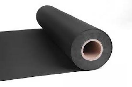 Rolled Out Black Rubber 
